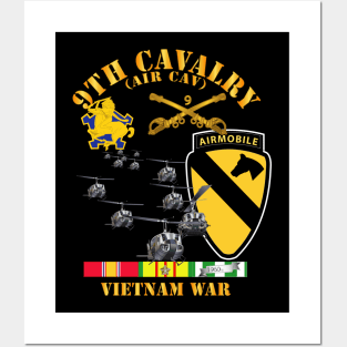 9th Cavalry (Air Cav) - 1st  Cav Division w SVC Posters and Art